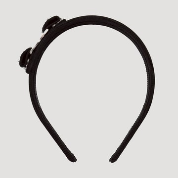 Salvatore Ferragamo Black Cotton Hair Accessories