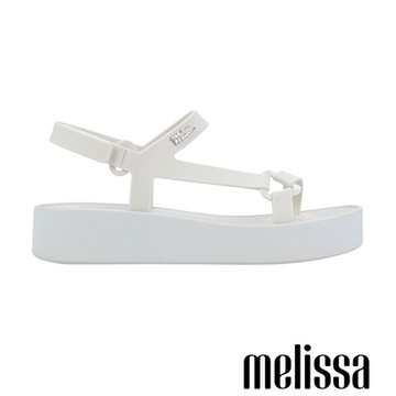 Melissa-三角扣環工字涼鞋-白色