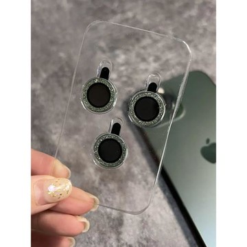櫻聲適用于蘋果13 promax蒼嶺綠閃鉆鏡頭膜iphone13鏡頭手機貼膜12閃鉆女神裝飾玻璃鏡頭蓋11新款單個保護圈