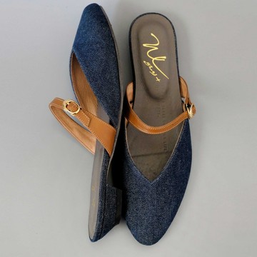 Museś Denim (深藍) Mules | WL