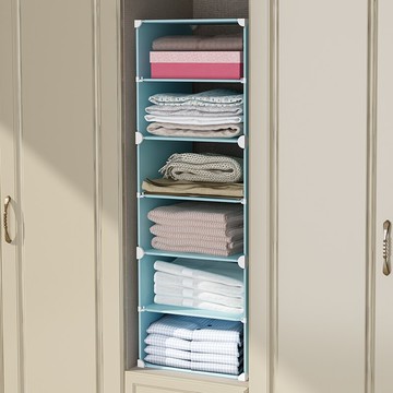 簡易衣柜分隔板收納神器家用臥室衣櫥柜衣服收納箱整理置物分層架