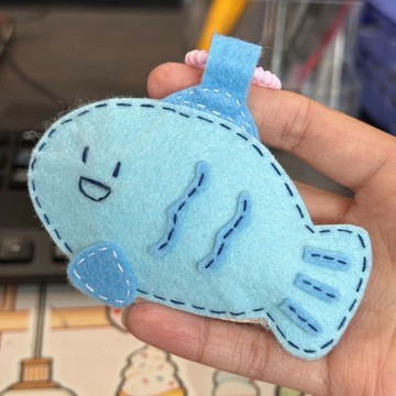 臺灣/🌸手工 DIY 手作 永生花 扭扭棒新款小魚不織布掛件DIY材料包可愛禮物創意送閨蜜高顏值包掛禮物