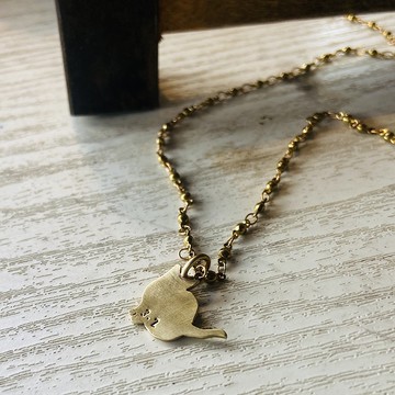 黃銅 胖胖貓 手鍊 腳鍊 項鍊 可客製姓名 S341