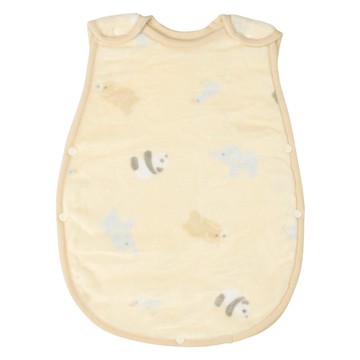 akachan honpo - 新生兒柔軟防踢被-淺卡其色 (50~80cm)