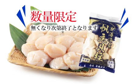 噴火湾産 ホタテ玉冷大（1kg）＜斉藤水産＞ AM062