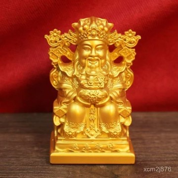 🙏🏻紫南宮過爐 開光🔥七月初更新-財神沙金財神爺擺件聚寶盆家用客廳店鋪辦公室喬遷供奉工藝品禮品 V8FY
