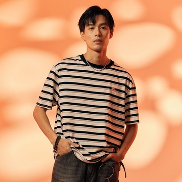 EDWIN｜男裝｜條紋寬版短袖T恤