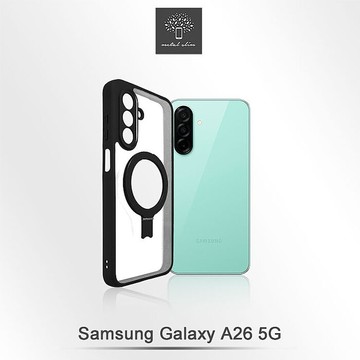 Metal-Slim Samsung Galaxy A26 5G TPU+壓克力 雙料膚感防摔磁吸支架保護殼
