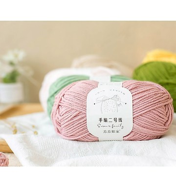 蘇蘇姐 手編2號 純色 素色 段染 毛線 編織diy圍巾材料包送男友製作 玩偶線