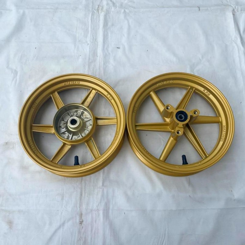 DIO AF28 DIO AF35 アルミ ホイール 銀 エアーバルブ付 前後 スーパーディオ DIO AF28 ライブディオ AF35 アルミ ホイール