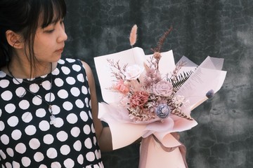 韓式花束母親節永生康乃馨花束 可客製/母親節花禮/母親節