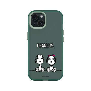 iPhone 15 Clear 憂墨綠 - 史努比 Snoopy - With Belle