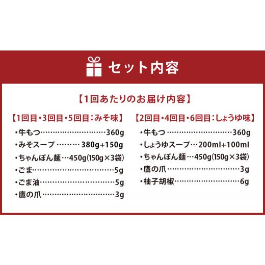 ふるさと納税 福岡県 広川町 博多もつ鍋おおやま もつ鍋 みそ味(3人前)・しょうゆ味(3人前) 交互にお届け