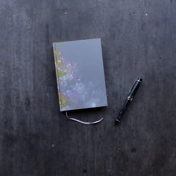 手工製書筆記本 暈染系列 凋零的雛菊