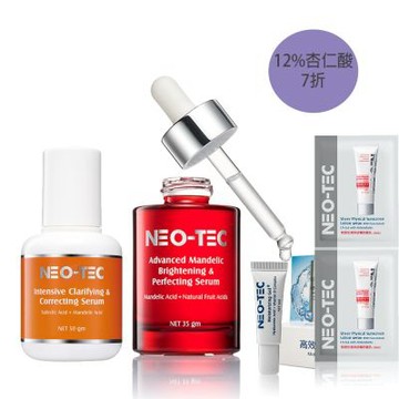 (加贈組)NEO-TEC 妮傲絲翠 12%複合杏仁酸極亮煥膚菁萃+多重酸淨顏煥膚精華