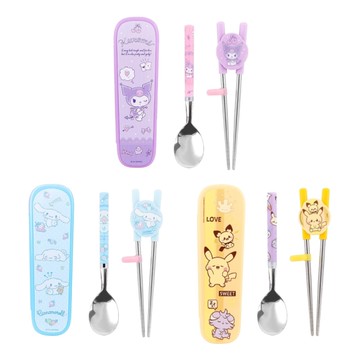 韓國 LILFANT 附盒不鏽鋼學習匙筷組(左右手)多款可選