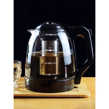 家用大容量加厚耐高溫玻璃茶壺帶濾網刻度花茶泡茶壺茶具沖茶套裝