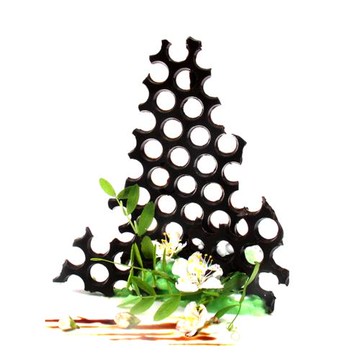 巧克力插片模具魔法網格五星蜂巢酒店意境盤飾盤頭廚房廚師擺盤花