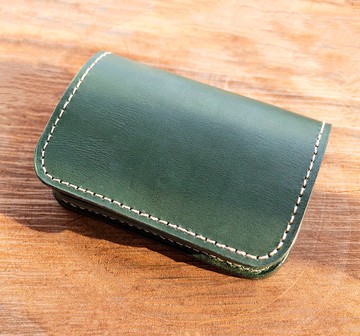 /可客製/ 小盒名片夾 森林綠/ 缺皮CHAPI 名片夾 送女友 送男友