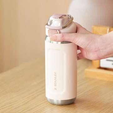 STANLEY 經典系列 彈蓋提環水壺 0.47L / 山櫻粉