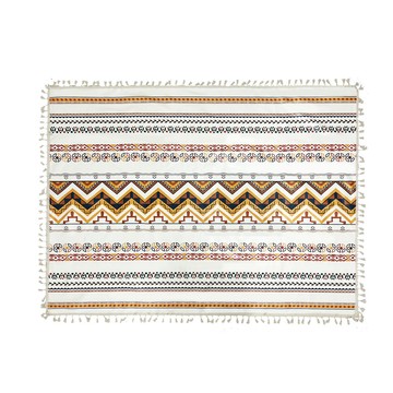 Homely Zakka 波西米亞棉麻流蘇桌巾140X180cm _4款任選