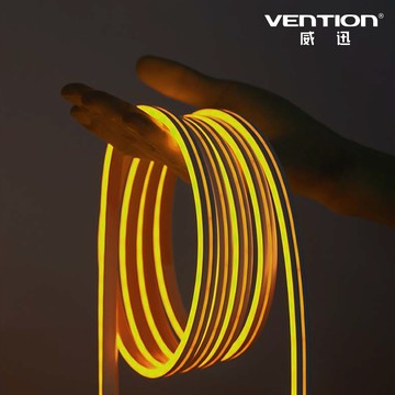 VENTION 威迅 PAE系列 USB 5V紅外線遙控霓虹矽膠RGB LED軟燈條DIY可裁燈帶 2M