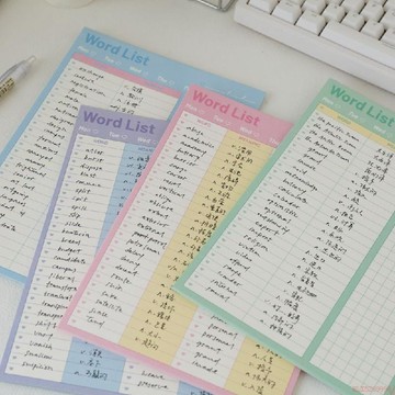 桃園出貨🍂小紅書同款英語單詞本B5便籤拍紙本每日單詞計劃本學生考試草稿本