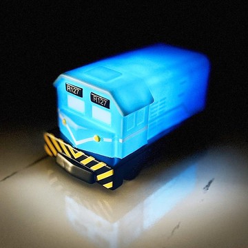 雄獅旅遊 台鐵藍皮解憂號 LED小夜燈 電池款 R100藍皮車頭造型 TR鐵道故事館
