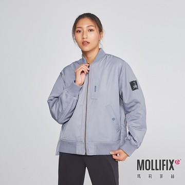 Mollifix 瑪莉菲絲 雙面穿保暖抓絨外套 (灰藍)、保暖、防風、羽絨外套