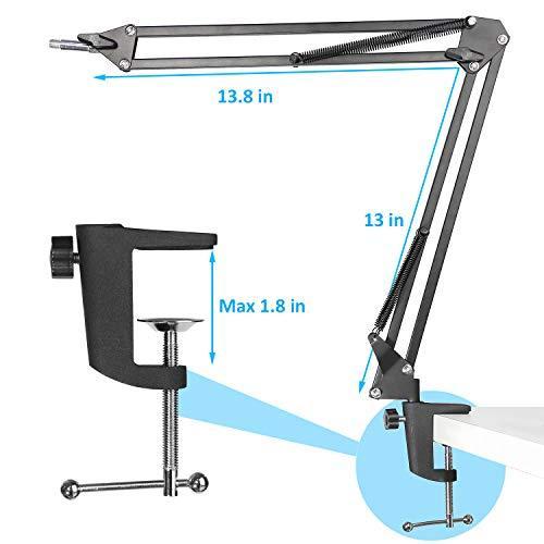 Professional Mic Boom Arm Stand Suspension Scissor Boom Stand Compatible