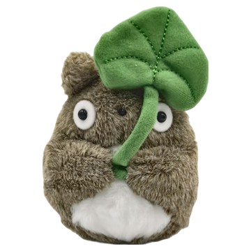 Sun Arrow 絨毛沙包娃娃  12cm  TOTORO 撐傘 綠色 + 棕色  1個