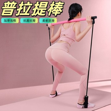 普拉提棒 普拉提 拉力帶 普拉提健身棒 多功能普拉提棒 健身器材 抗阻圈 阻力帶 提臀 健身棒 拉力棒 瑜珈輔助