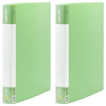 Lan CHYn 連勤牌文具 PP馬卡色系三孔3/4吋圓型夾 小背寬  2個  綠色