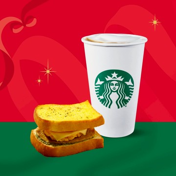 【星巴克】大杯那堤+法式里肌三明治