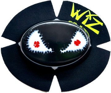 英國WIZ 手工彩繪 惡魔眼 白紅眼 滑塊/卡普/磨膝/側掛/無鈦螺絲【訂購品非現貨/下單七至十四個工作天到貨】