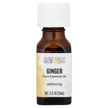 Aura Cacia, 全精油，薑，0.5 液量盎司（15 毫升）