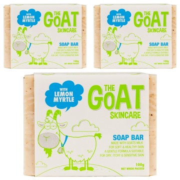 THE GoAT SKINCARE 澳洲山羊奶溫和保濕修護皂 100g 檸檬香桃木  3個