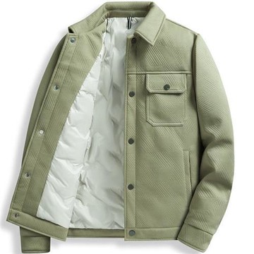 【巴黎精品】現貨+預購 抗寒防風真羽絨外套90%白鴨絨羽絨衣保暖秋冬休閒上衣-鴨絨襯式男夾克3色a1ly55