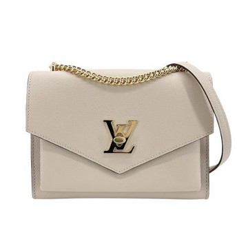 Louis Vuitton Mylockme BB 金鍊掀蓋斜背包(M56137-灰褐)