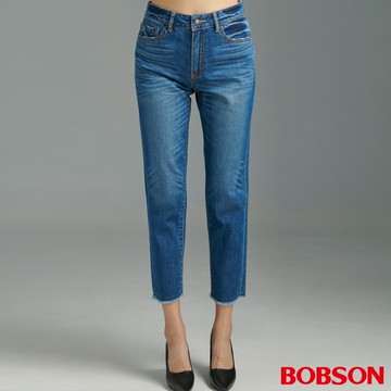【BOBSON】女款1971日本黑標女友褲(BSL015-WD)