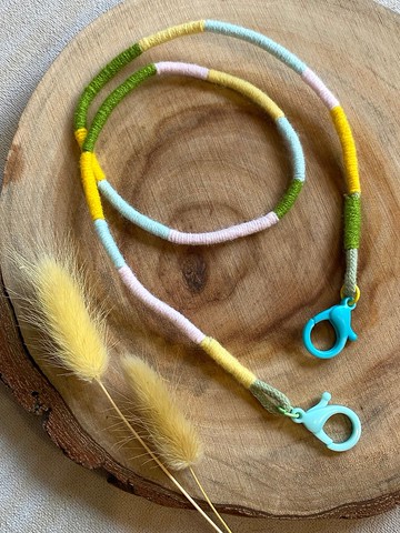 多彩拼接口罩鍊眼鏡鍊