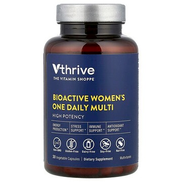 Vthrive, 生物活性女性每日一次多營養素，30 粒素食膠囊
