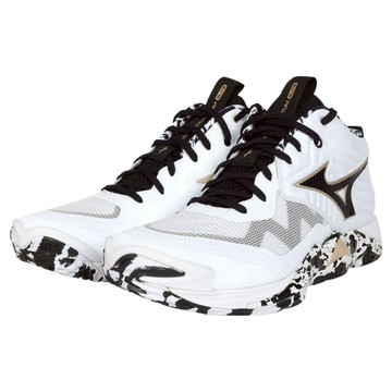 Mizuno 美津濃 WAVE MOMENTUM ELITE MID 排球鞋 V1GA251741  26cm  白黑迷彩