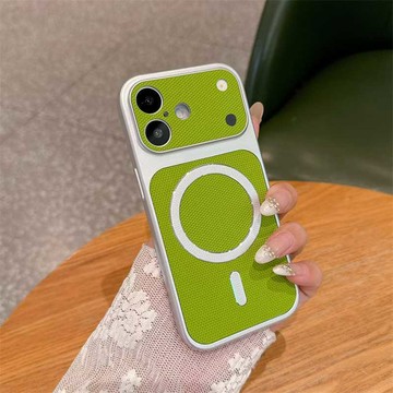 【秒變17Pro】電鍍背板荔枝紋 超強磁吸 防摔殼 用於iPhone17 16 手機殼 15 14 13 12 11