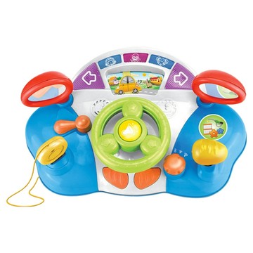 HUANGER 嬰兒聲光方向盤  1個  白色 + 藍色