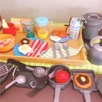 撿漏貴牌過家家玩具套裝早餐切切樂玩具鍋具烹飪玩具男孩女孩禮物
