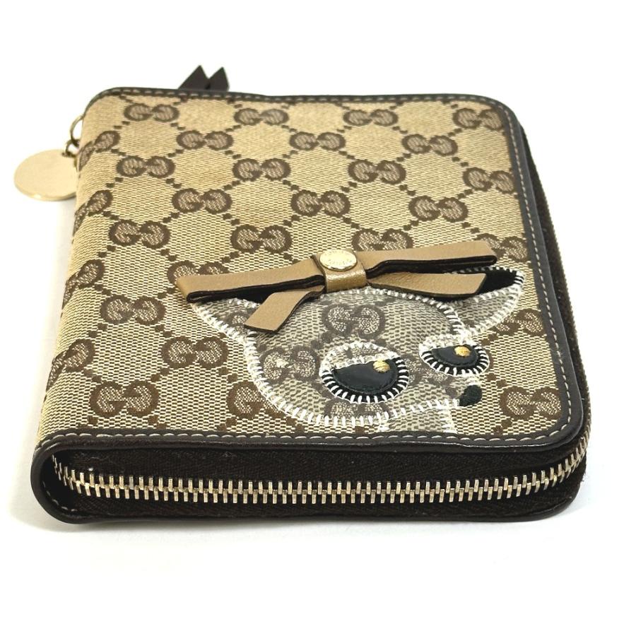 GUCCI グッチ 233152 GG グッチョリ チワワ ステーショナリー ラウンドファスナー 手帳カバー GGキャンバス レザー