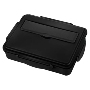 304不鏽鋼五格密封餐盤便當盒 Set 材質: PP 矽膠  黑色  1組