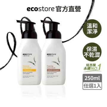 【ecostore宜可誠】純淨潔手泡泡-250ml-多汁柑橘/奶香椰子 泡沫洗手液 洗手慕斯