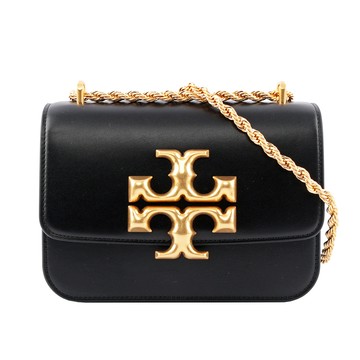 TORY BURCH Eleanor 大標誌翻蓋小款二用包(黑色) 73589 001